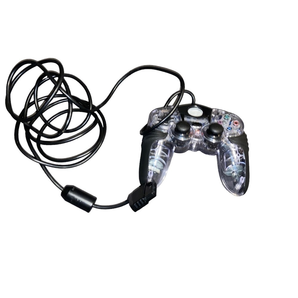 Playstation 1 PS1 Dual Analog Controller Remote Translucent Clear